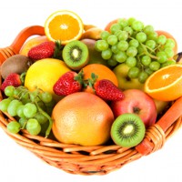 Fresh fruit in the basket