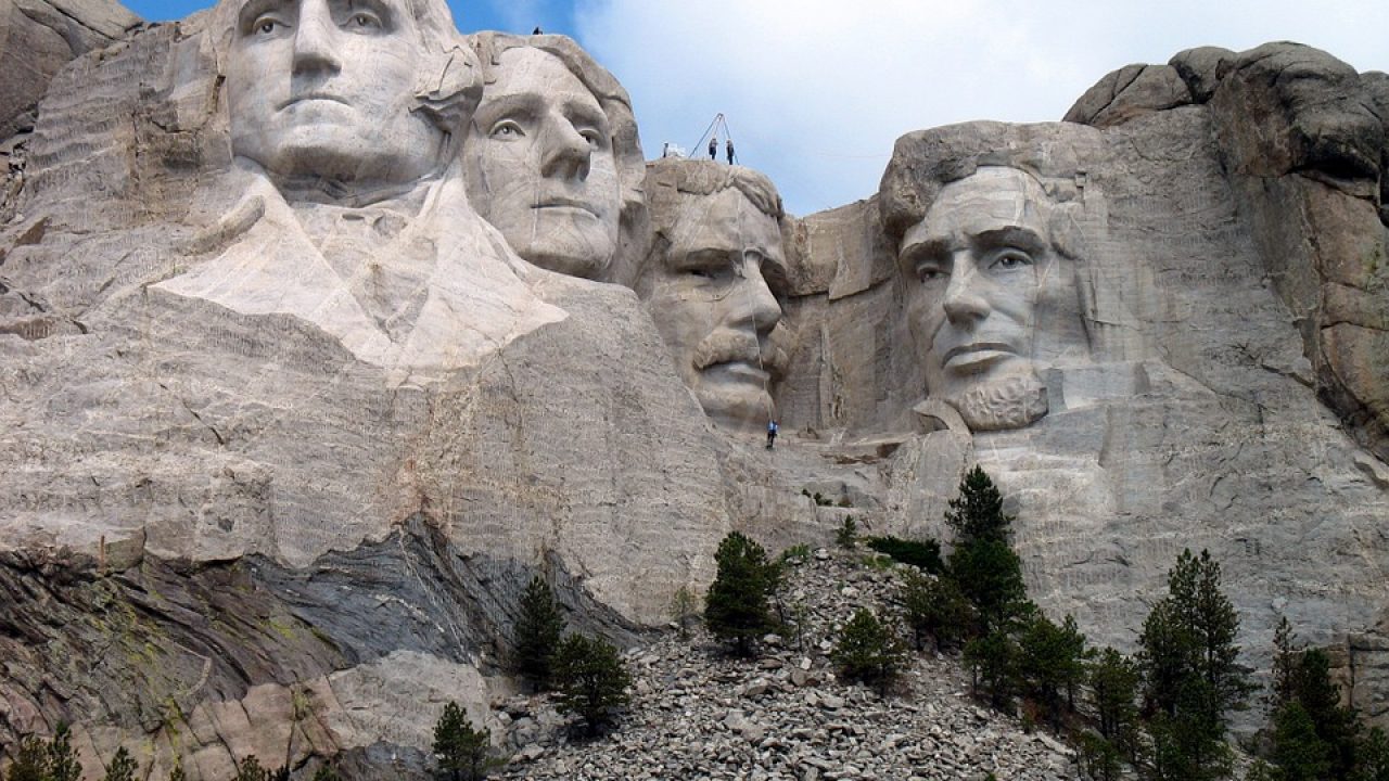 sculptures des presidents americains